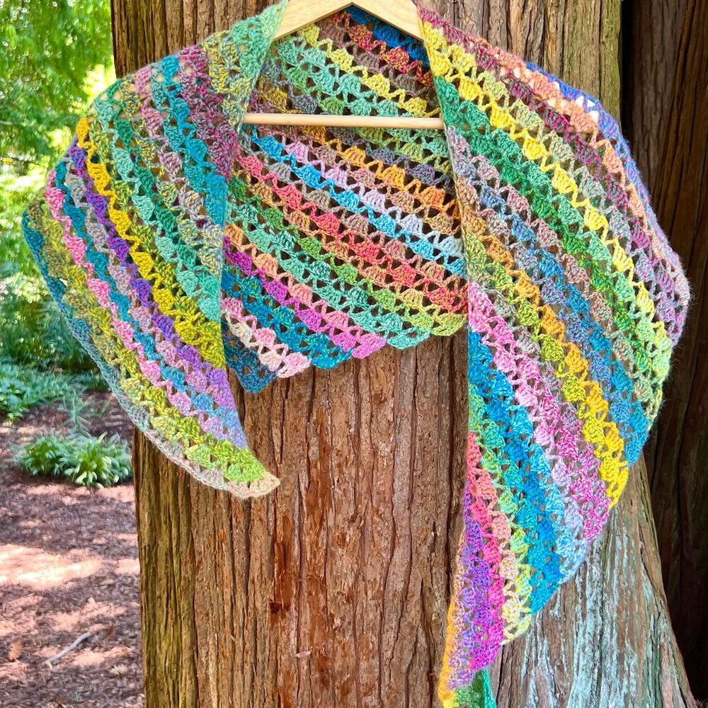 Handmade Crocheted Wool Shawl - Brand NEW